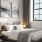 a bed in a room